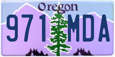 OR license plate 971MDA