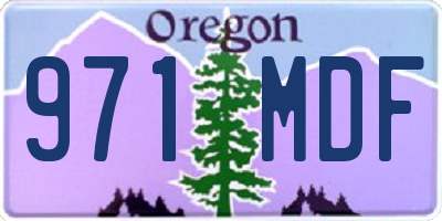 OR license plate 971MDF
