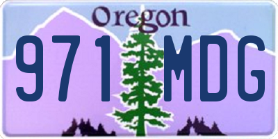 OR license plate 971MDG