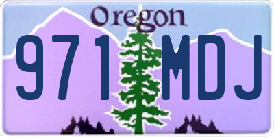OR license plate 971MDJ