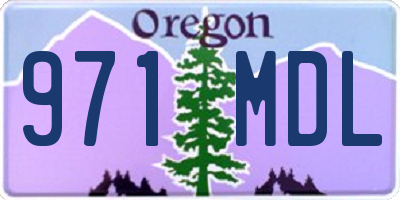 OR license plate 971MDL