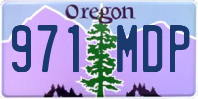 OR license plate 971MDP