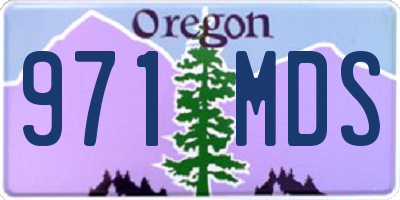 OR license plate 971MDS