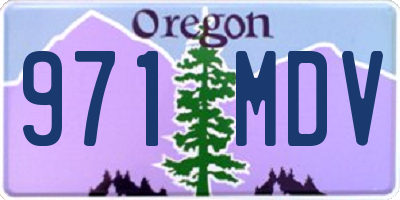 OR license plate 971MDV