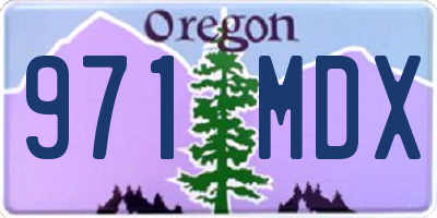 OR license plate 971MDX