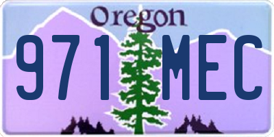 OR license plate 971MEC