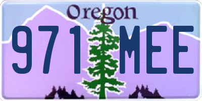 OR license plate 971MEE