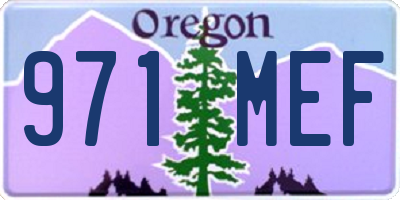 OR license plate 971MEF