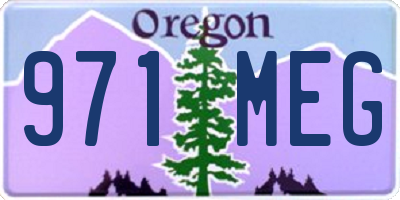 OR license plate 971MEG