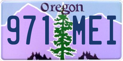 OR license plate 971MEI