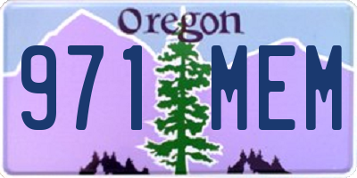 OR license plate 971MEM