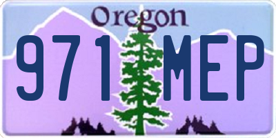 OR license plate 971MEP