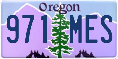 OR license plate 971MES