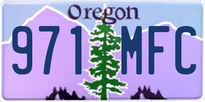 OR license plate 971MFC