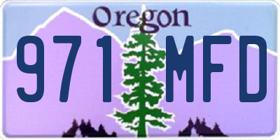 OR license plate 971MFD