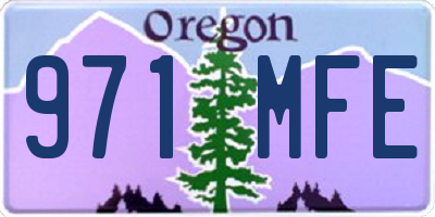 OR license plate 971MFE
