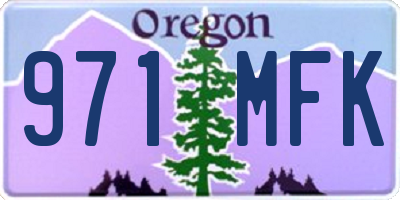 OR license plate 971MFK