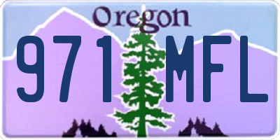 OR license plate 971MFL