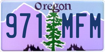 OR license plate 971MFM