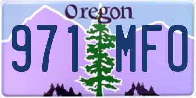 OR license plate 971MFO