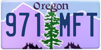 OR license plate 971MFT