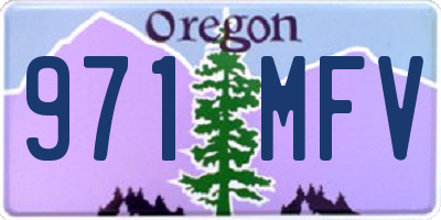 OR license plate 971MFV