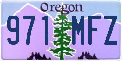 OR license plate 971MFZ