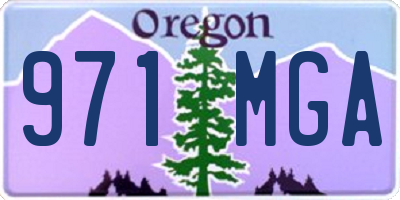 OR license plate 971MGA