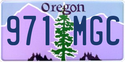 OR license plate 971MGC
