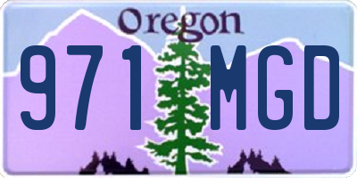 OR license plate 971MGD