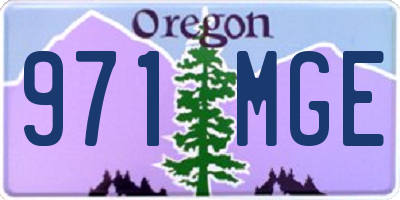 OR license plate 971MGE