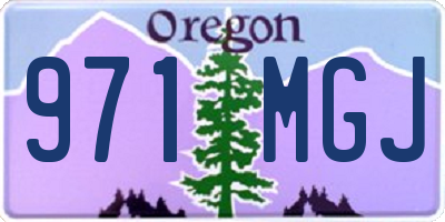 OR license plate 971MGJ