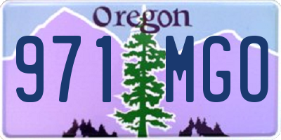 OR license plate 971MGO