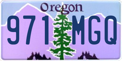 OR license plate 971MGQ