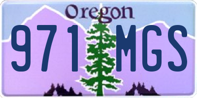 OR license plate 971MGS