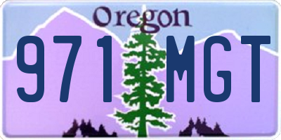 OR license plate 971MGT