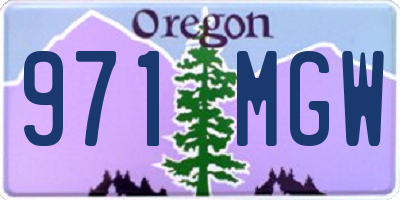 OR license plate 971MGW