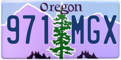 OR license plate 971MGX