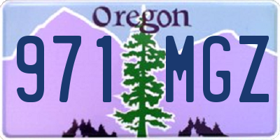 OR license plate 971MGZ