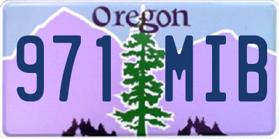 OR license plate 971MIB