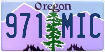 OR license plate 971MIC