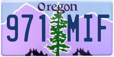 OR license plate 971MIF