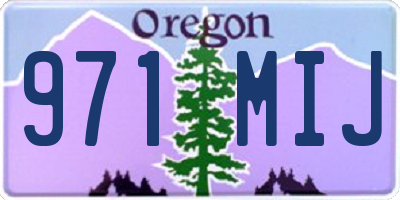 OR license plate 971MIJ