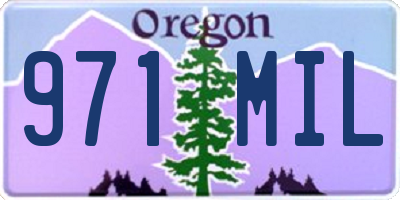 OR license plate 971MIL