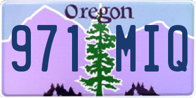 OR license plate 971MIQ