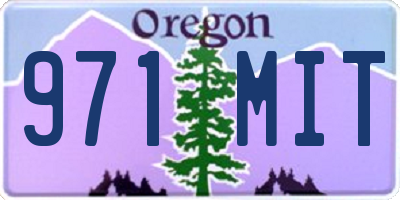 OR license plate 971MIT