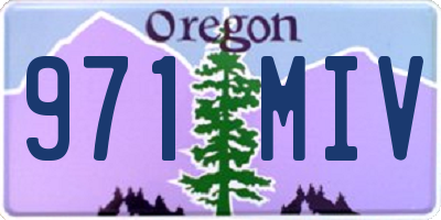 OR license plate 971MIV