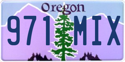 OR license plate 971MIX