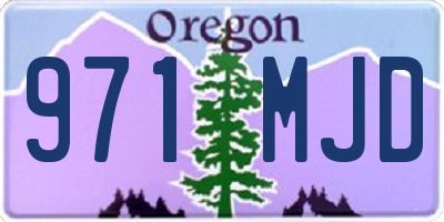 OR license plate 971MJD