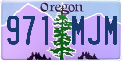 OR license plate 971MJM